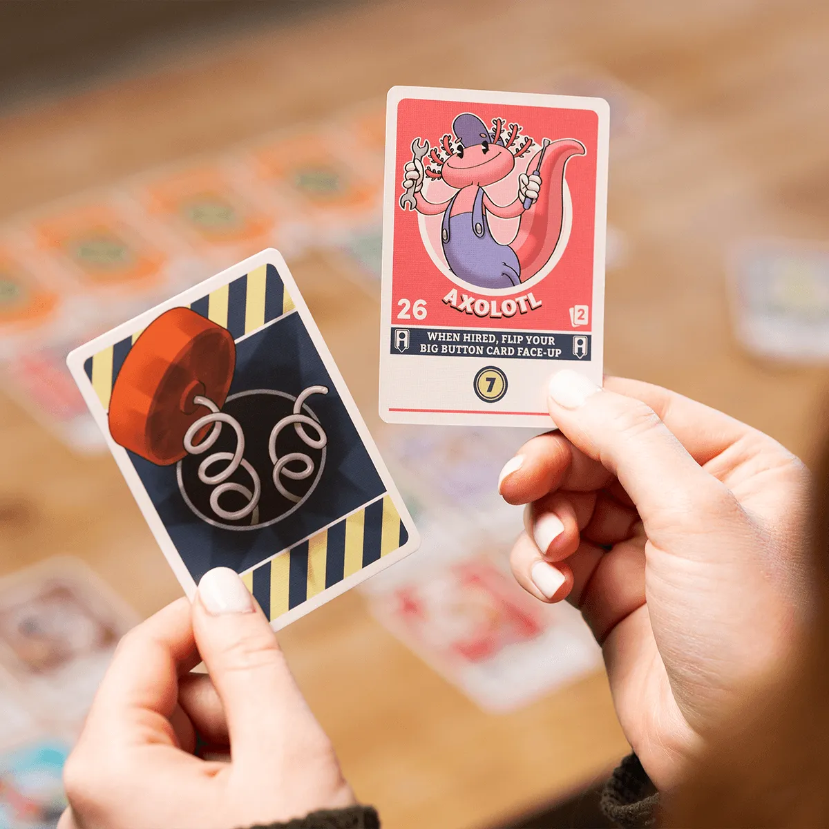 Carta de Botão de Reset quebrado e carta do Toon Axolote (edição em inglês)