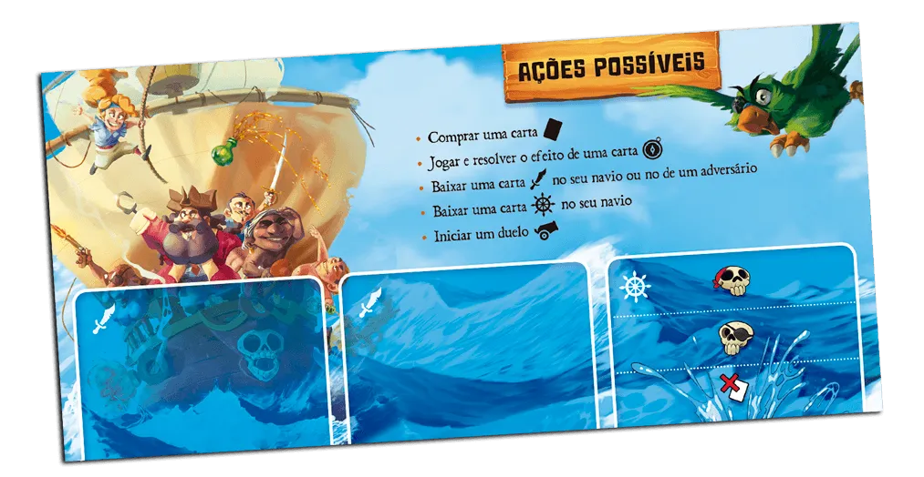 Tabuleiros individuais do Piratas!