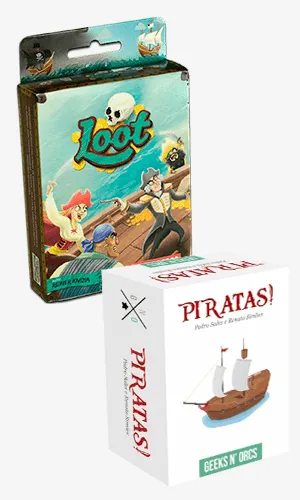 Nossos primeiros jogos, Piratas! e Loot.
